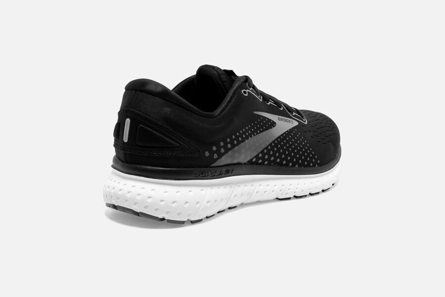 Brooks Running Shoes - Glycerin 18 Road Womens - Black/White - XDR-896120